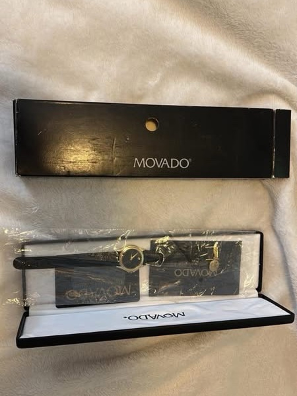 New Old Stock from 1997 w 10k Gold and Stainless Steel Case Museum MOVADO Watch - Picture 4 of 15